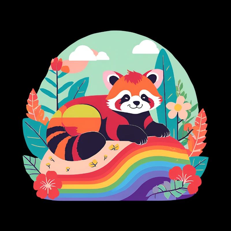 Regenbogenpanda in Ruhe