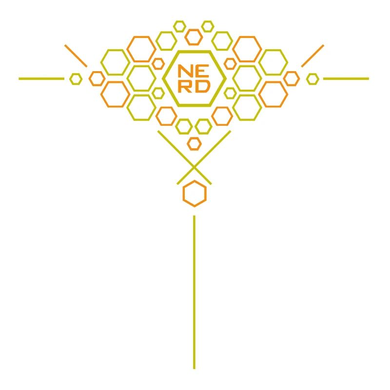 Nerd Hex Muster Gradient