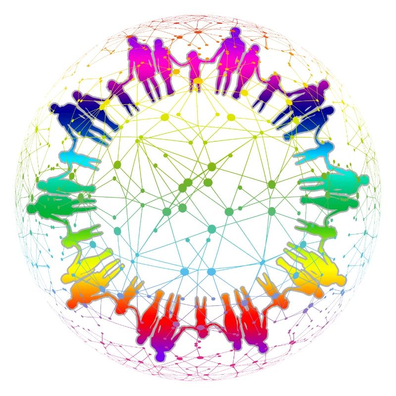 Regenbogen Netz der Gemeinschaft
