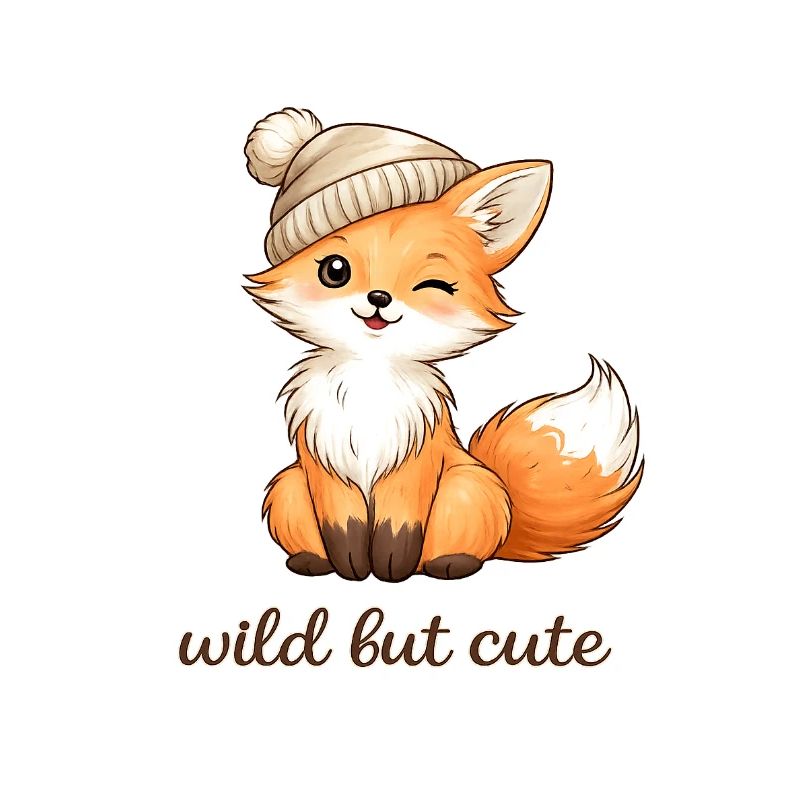 Cuddly fox with hat