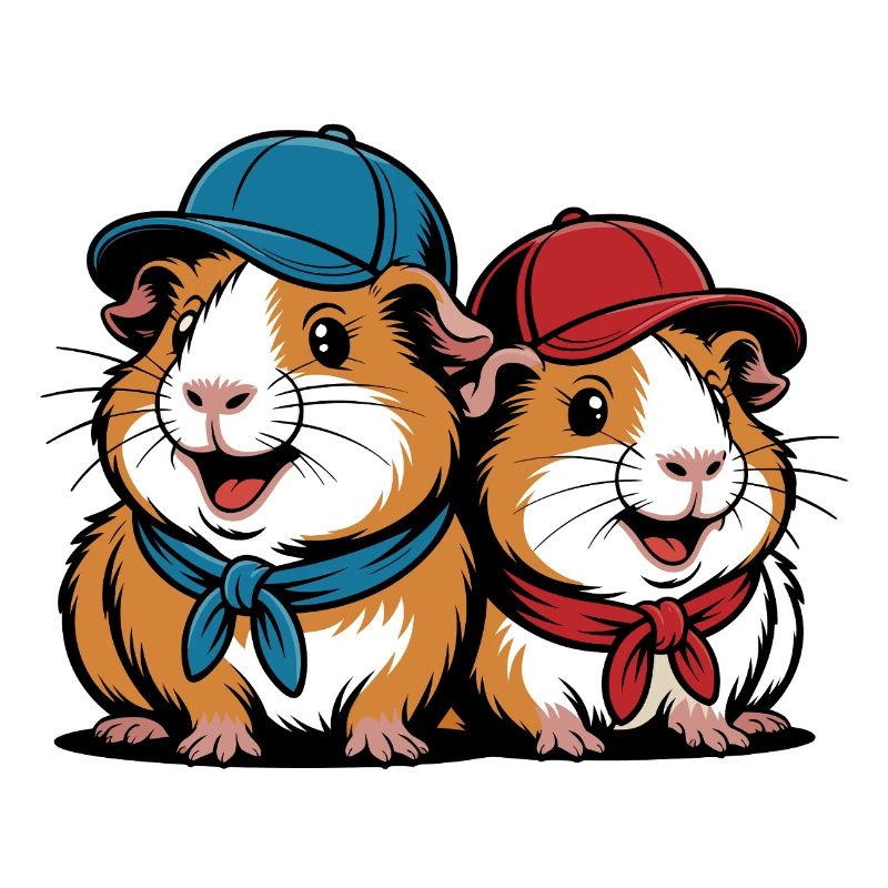 Amis cochons d’Inde mignons – Motif drôle d’animal
