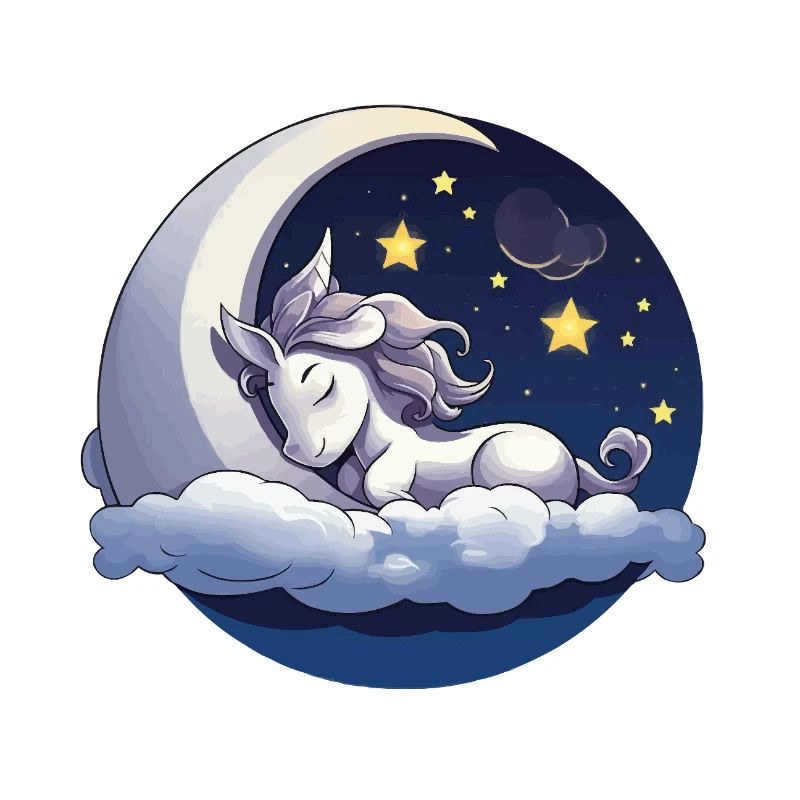 Licorne Moondream sur le Nuage