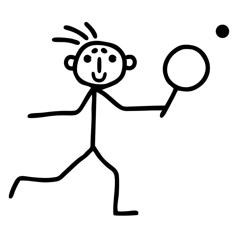 Strichmännchen Badminton
