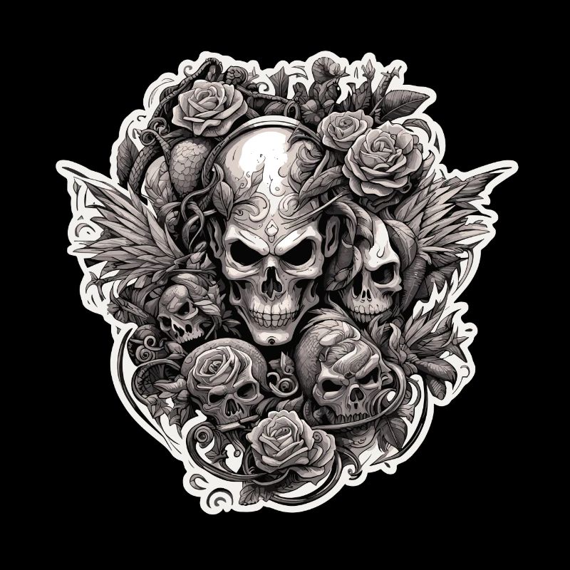 Skull / skull / skeleton / gothic / tattoo