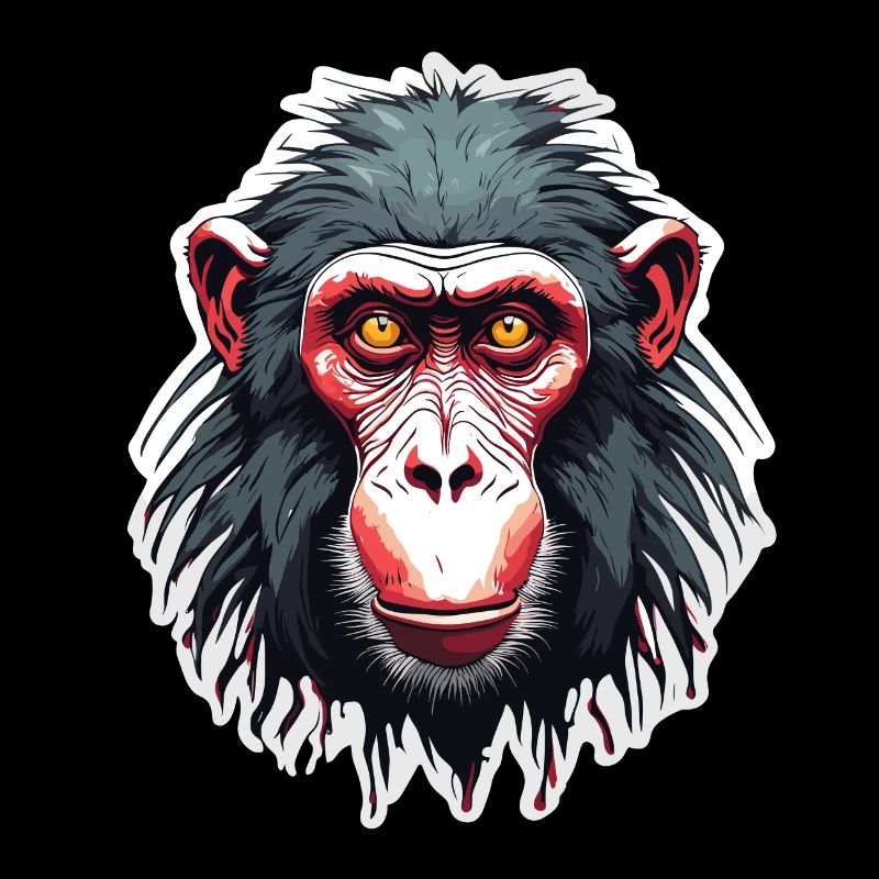 Monkey / Animal / Zoo / Babian / Wild / Comic