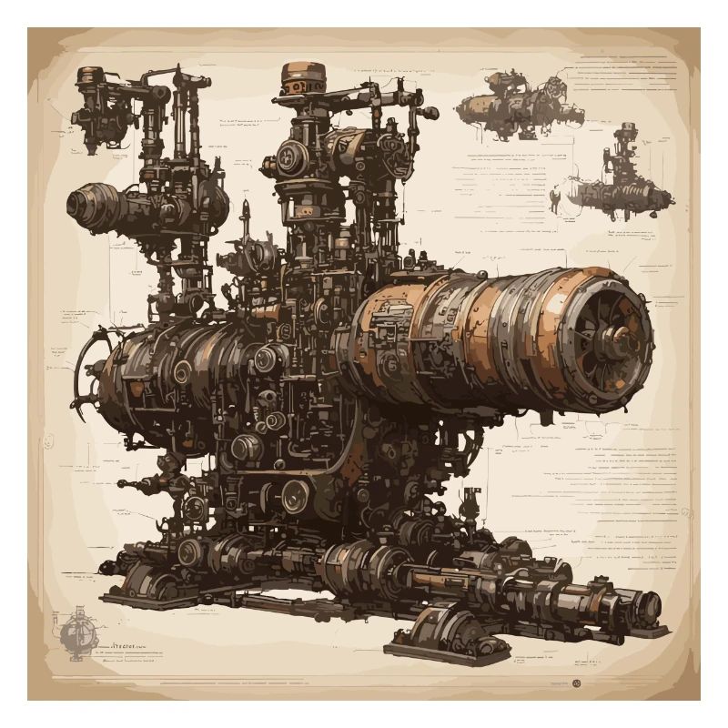 Plan / Sépia / Vintage / Rétro / Machine