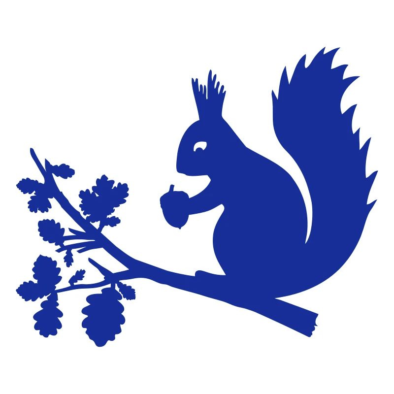 Eichhörnchen Eichel Zweig Eiche Blätter Baum Wald