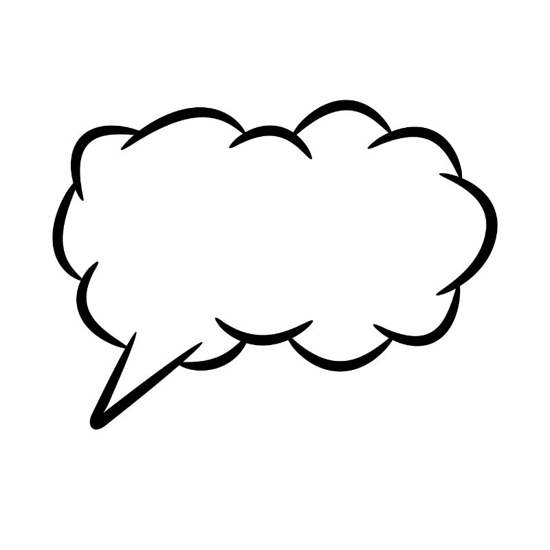 Speech bubble thought bubble