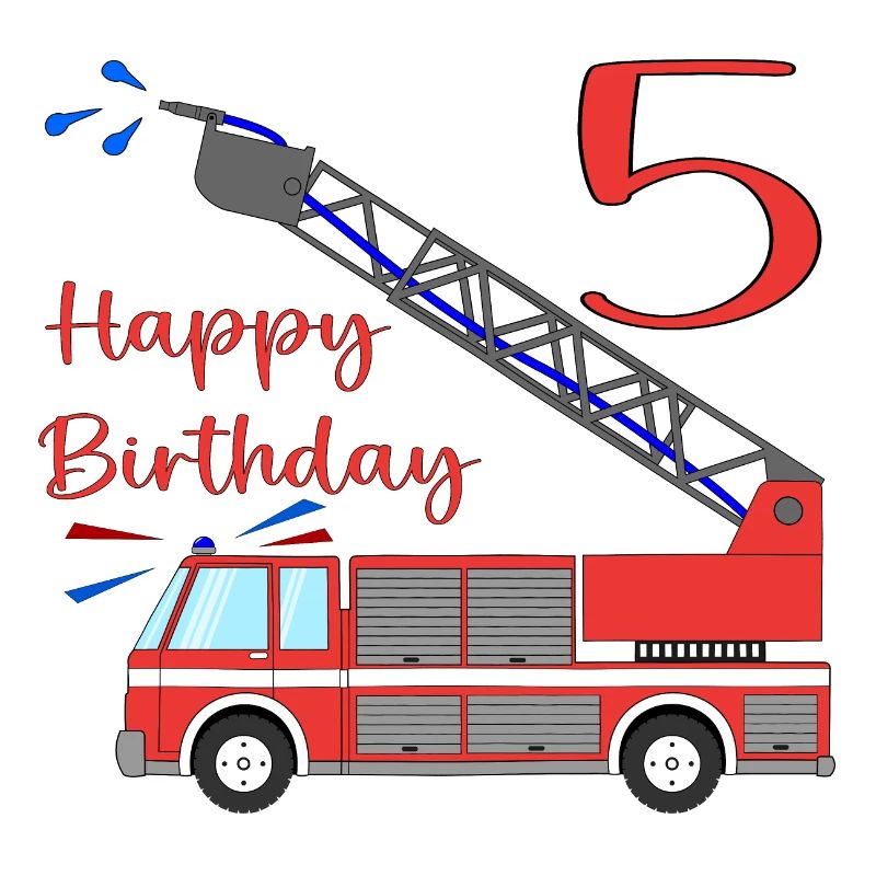 Fire engine Happy Birthday 5