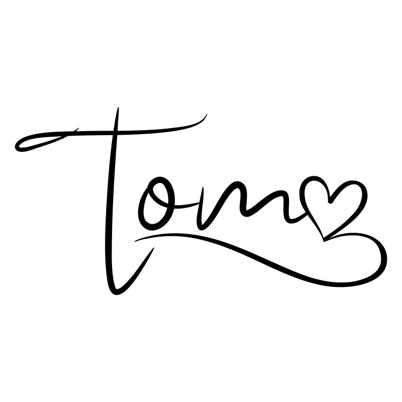 Tom Last Name First Name Heart Decor