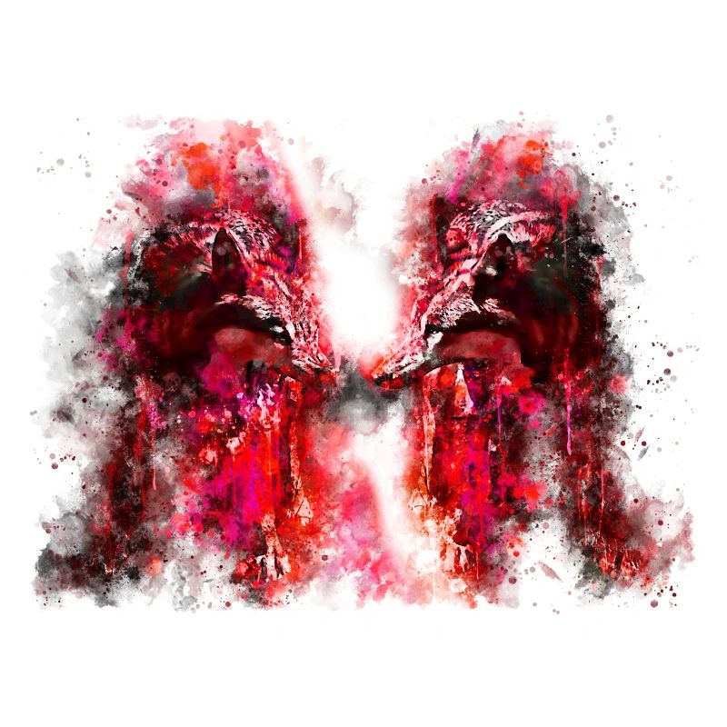 gxp woelfe hate lundi splatter aquarelle rouge
