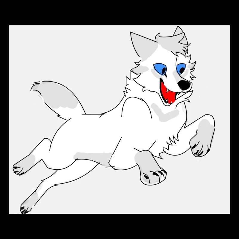 springender Wolf