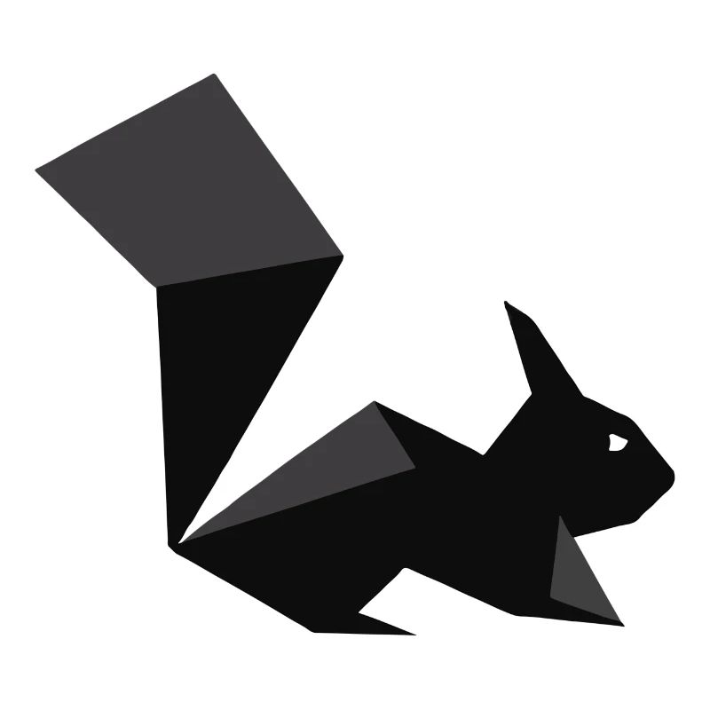 Squirrel Silhouette Origami Gift Idea