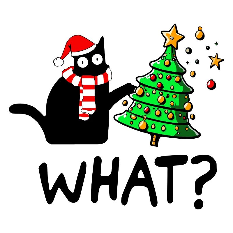 Freche Katze Weihnachtsbaum Katzenmama Geschenk