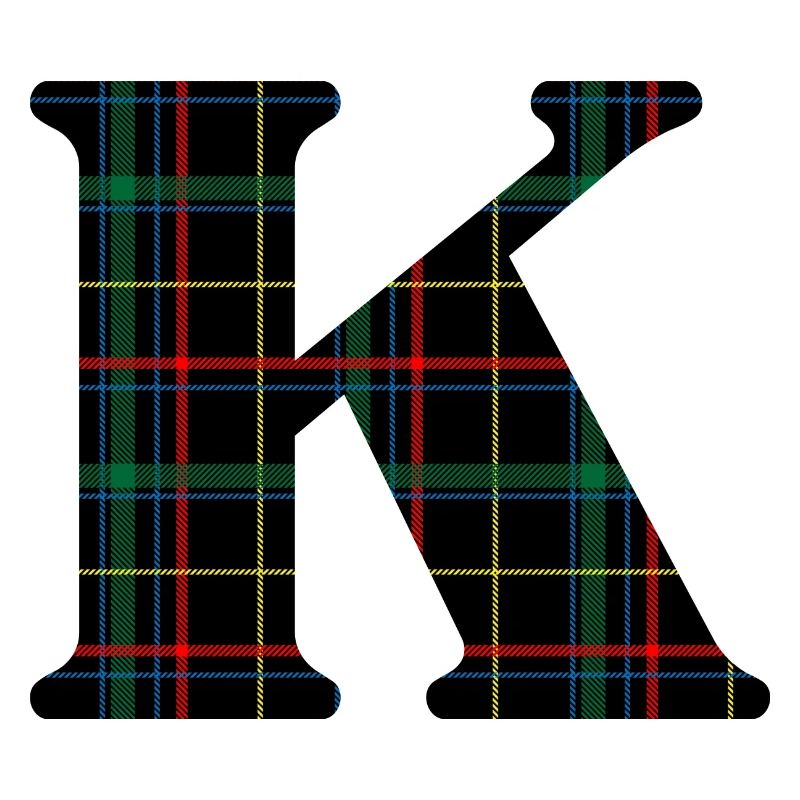 Monogram k scottish tartan