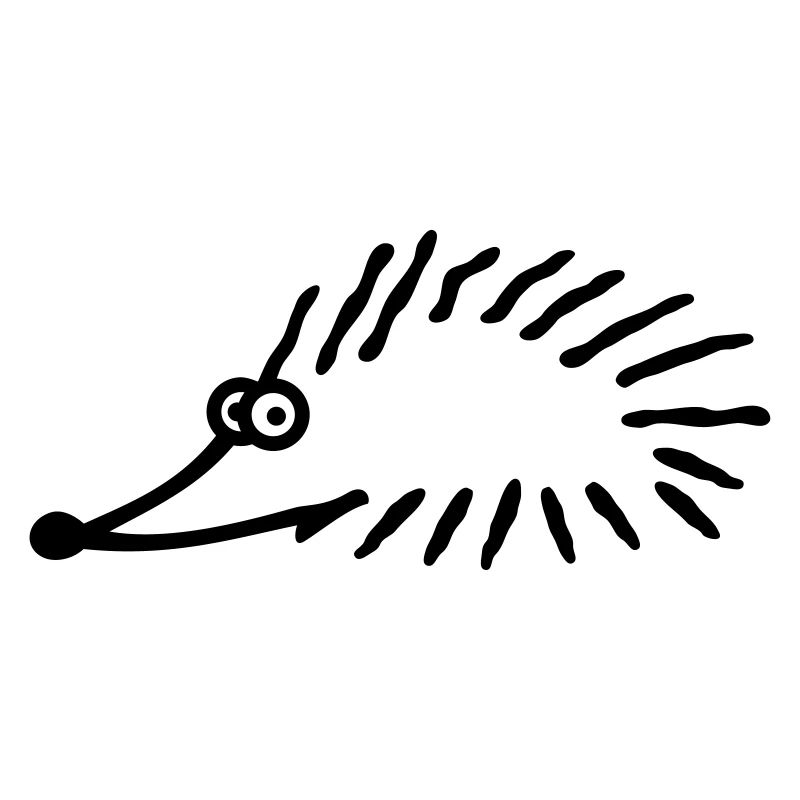 small hedgehog - 1 color vector