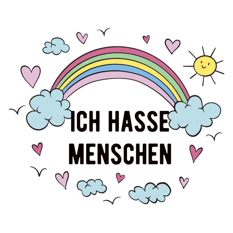 ich hasse menschen regenbogen