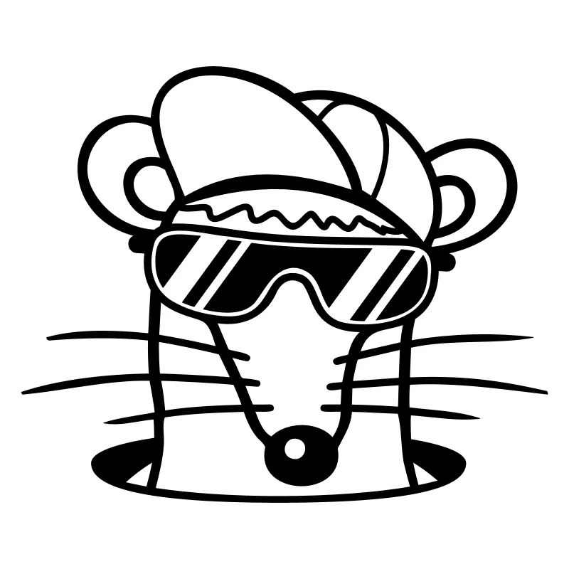Mouse Sunglasses Cool Cappy Ground Hole Mouse Hole
