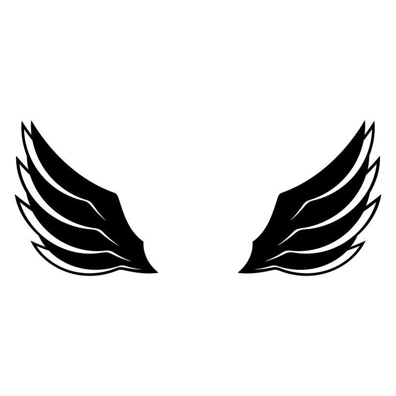 fly wing design logo feathers cool angel deco