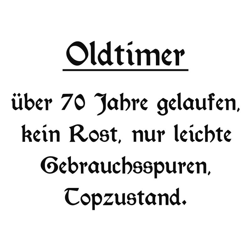 Oldtimer - 70. Geburtstag