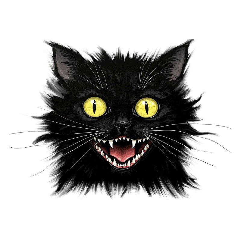 A Nervous Black Cat