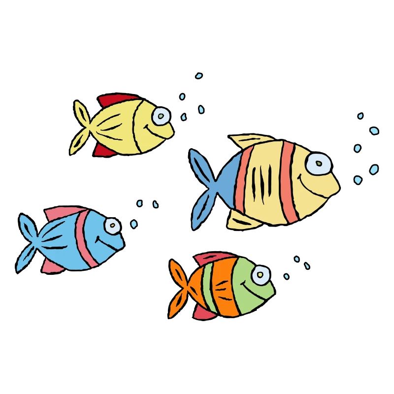 Poisson Cichlide Eau Mer Graffiti Dessin