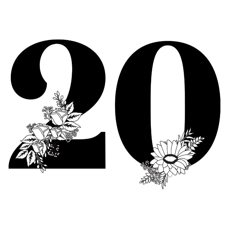 Nummer 20 Schwarze Blumen - 20-jähriges Blumenjubiläum