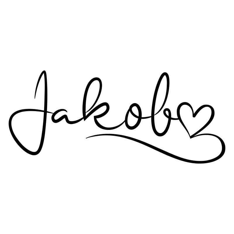 Jakob Last Name First Name Heart Decor