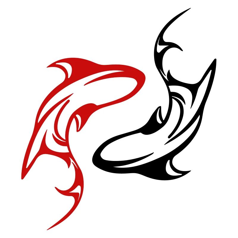 Requins - Yin Yang - Dans toutes les couleurs Vector