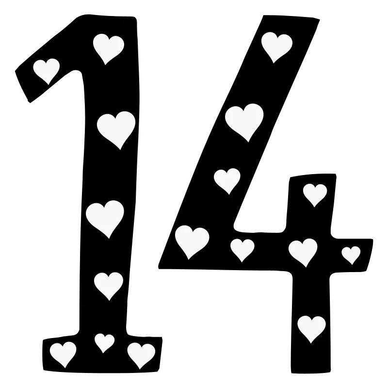14 Geburtstag mit Herz