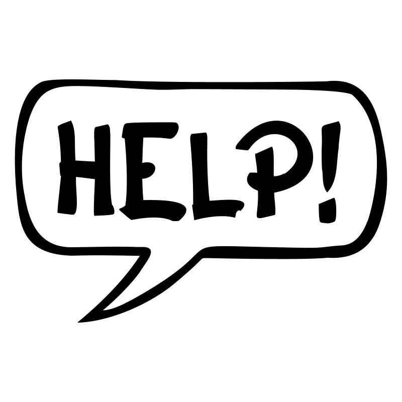 Comic Speech Bubble HELP