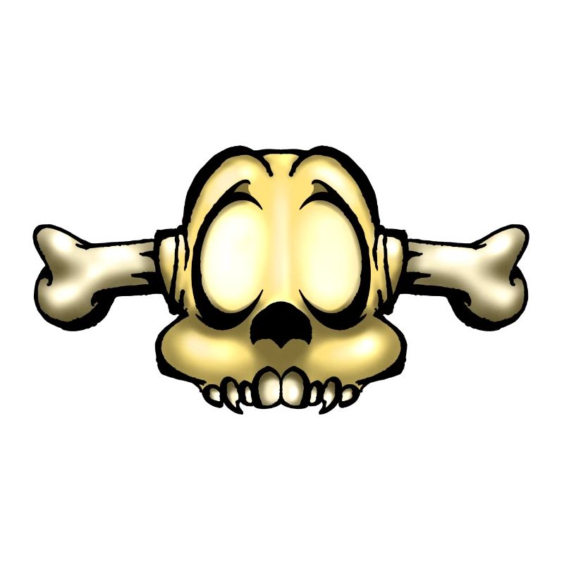 Schädel. Schädel mit Knochen durch den Kopf.