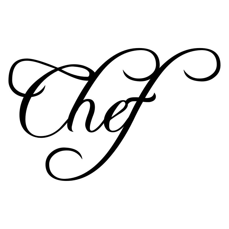 Chef Chef Cap Logo Text -starred chef