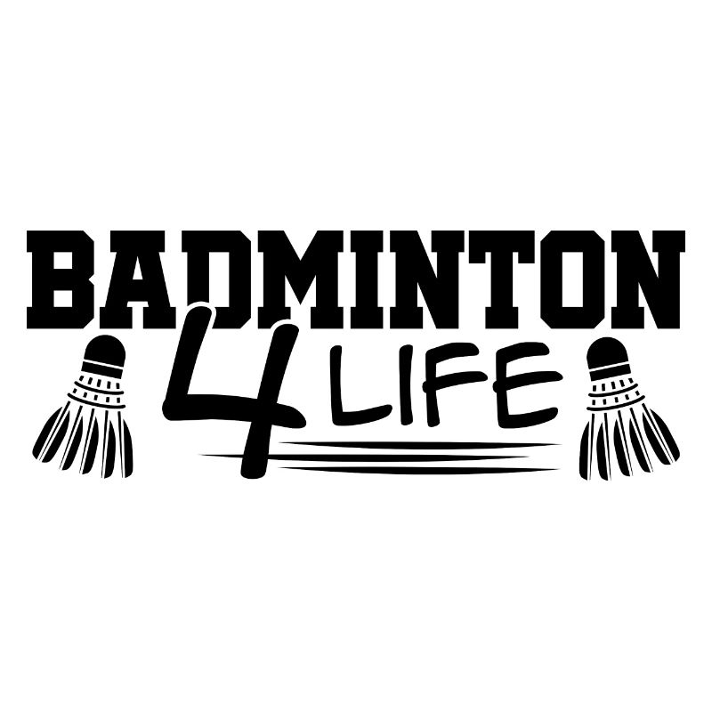 Badminton 4 Life Graphic Badminton Player Shuttlec