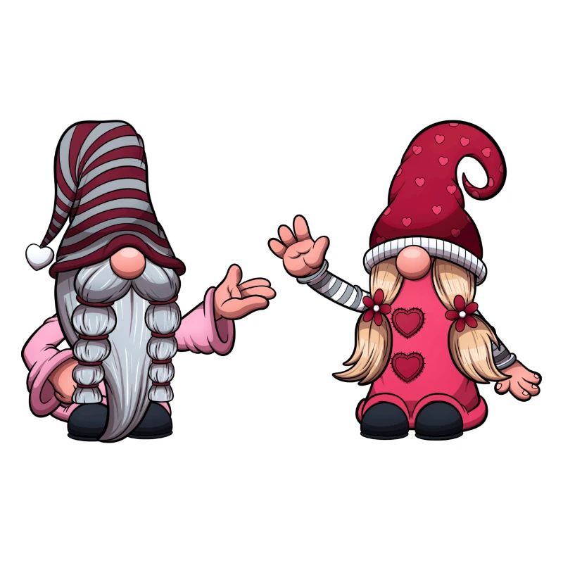 Mignons gnomes de la Saint-Valentin