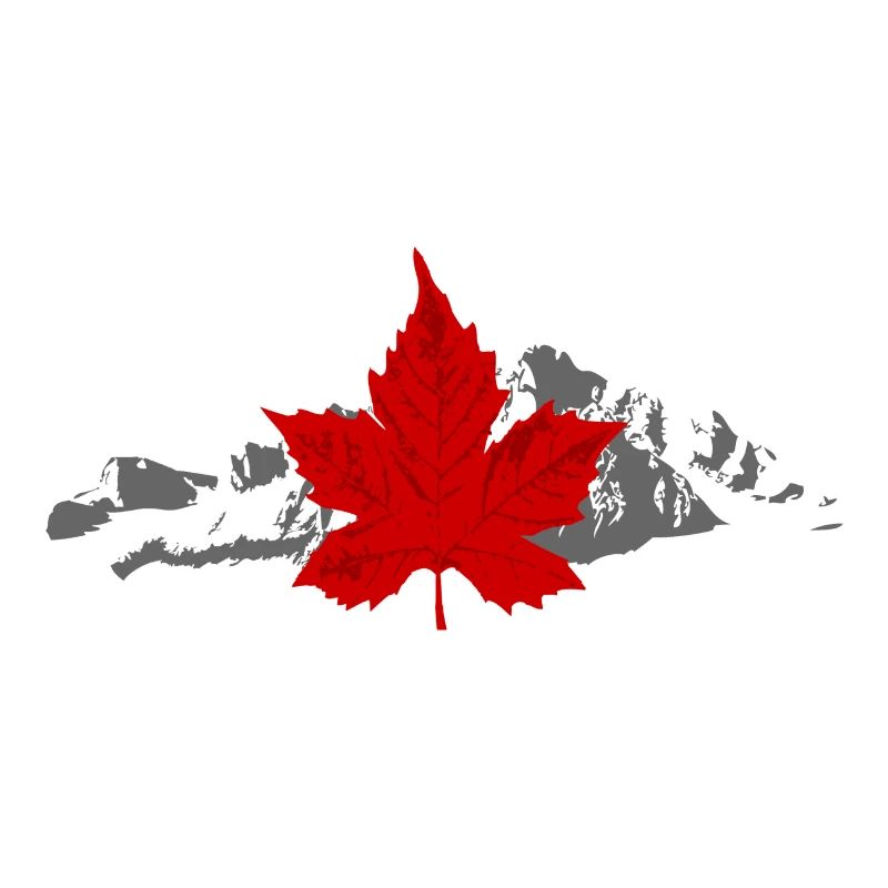 Canada - Maple Leaf & Mountain