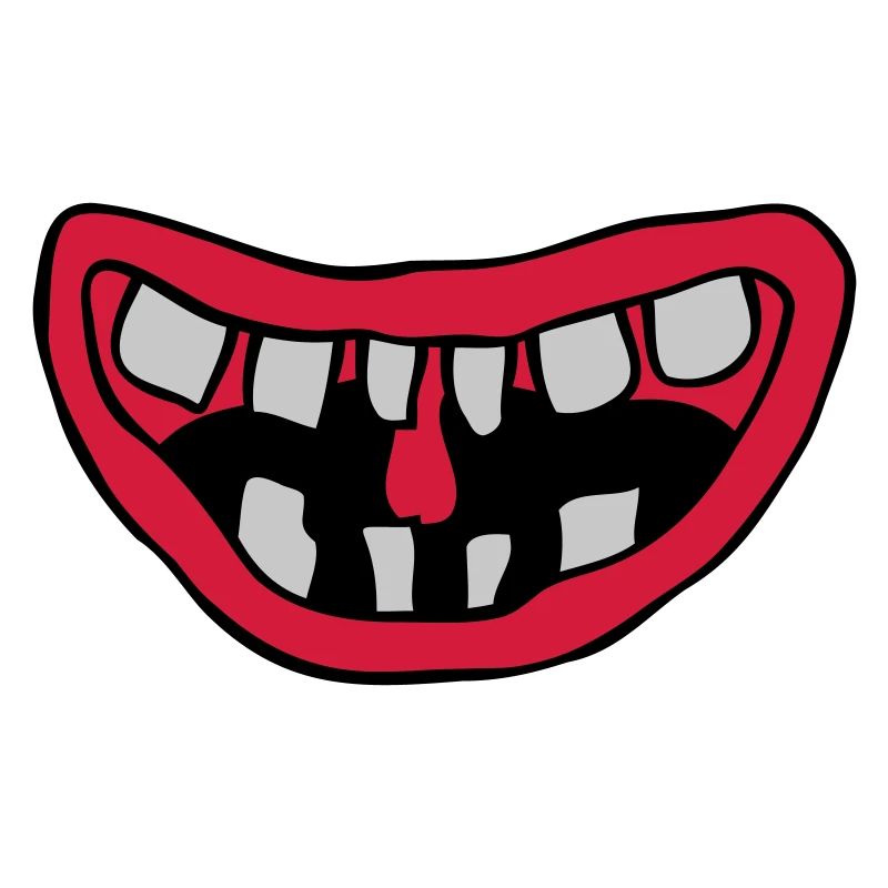 Conception de la bouche de monstre rieur