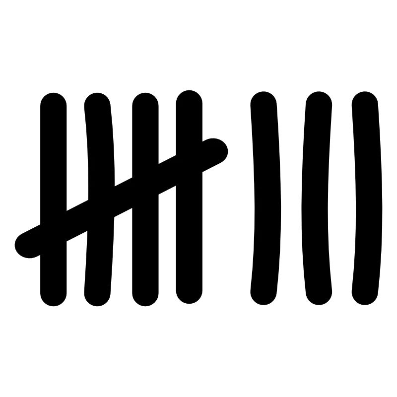 Symbole de liste de pointage - 8 tirets