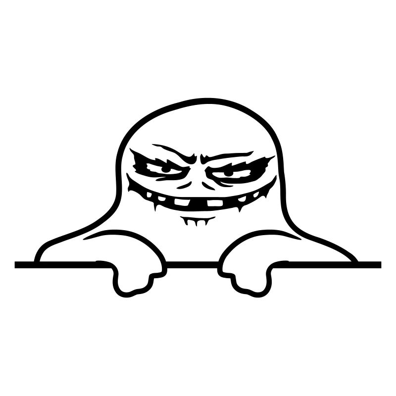 Geist Comic Mauer Monster
