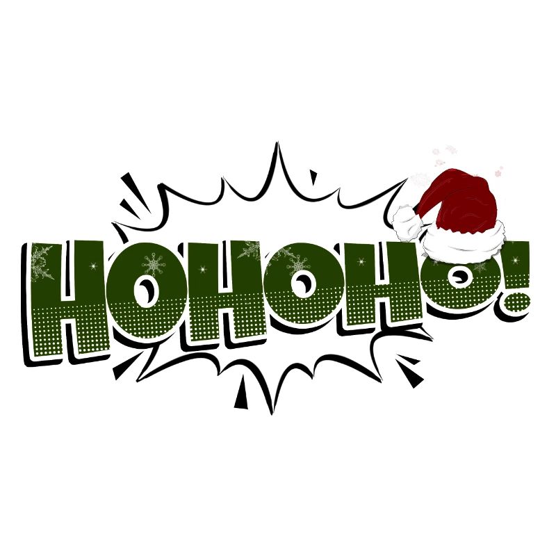 HoHoHo! Comic Style Bubble Graffiti Schriftzug