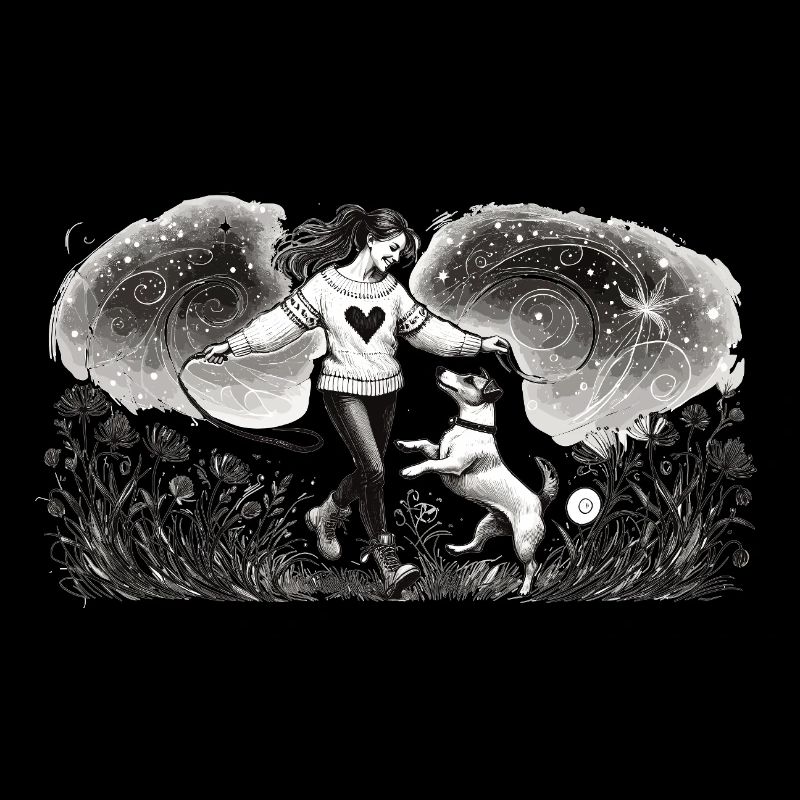Magical connection between man and dog
