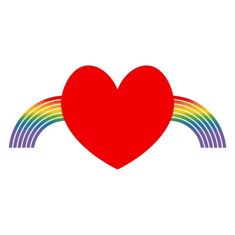 Rainbow pride heart
