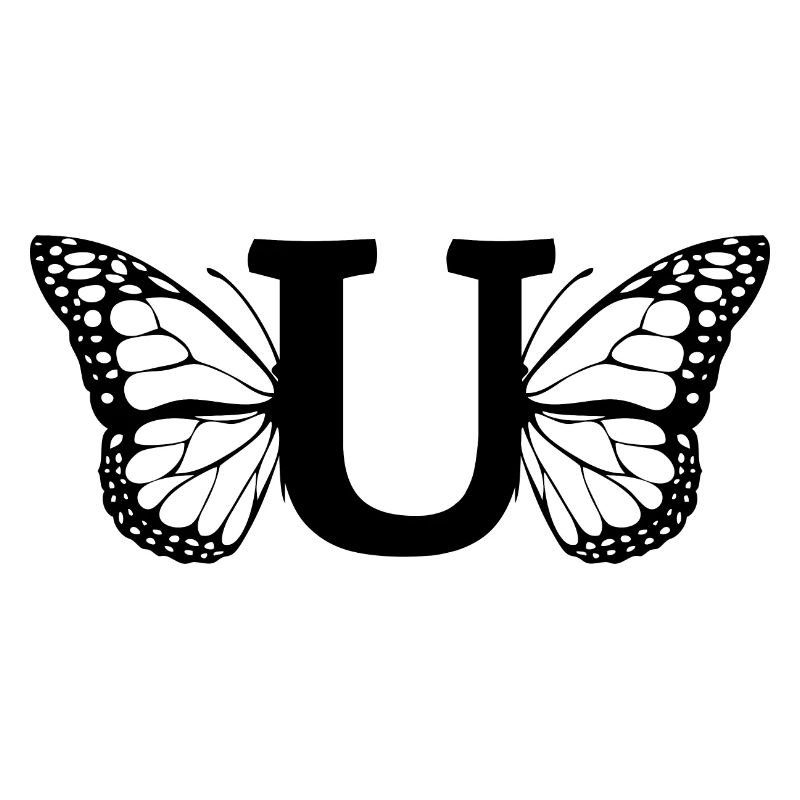 letter U butterfly