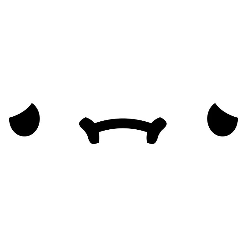 Visage de dessin animé triste