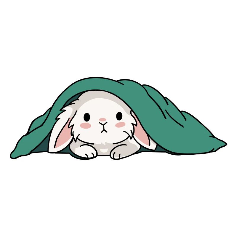 Rabbit under the blanket