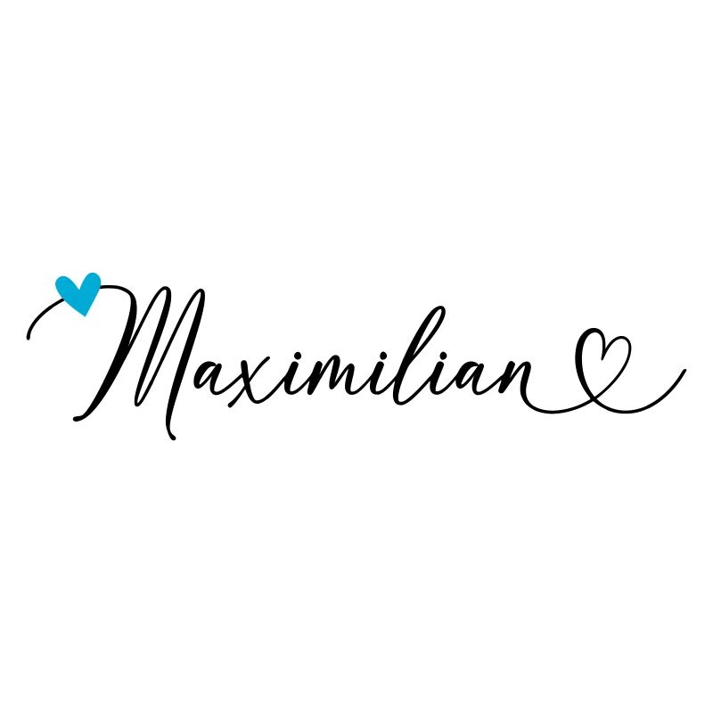 Maximilian Last name First name Calligraphy heart