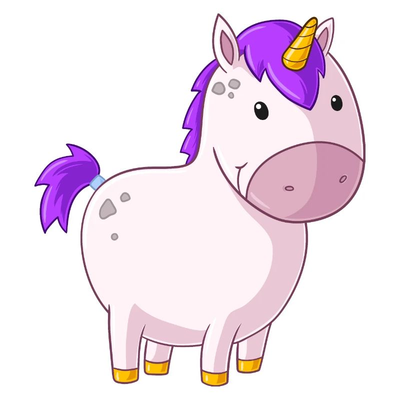 Dickes Comic Einhorn