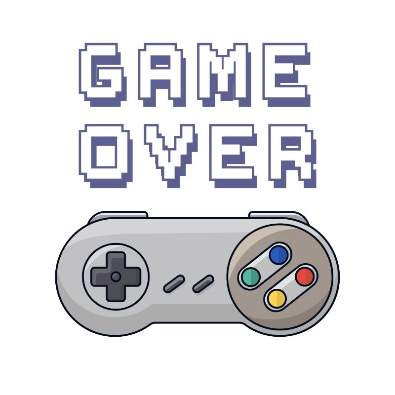 Game Over retro gaming controller