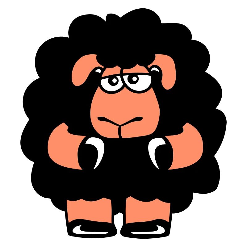 Black Sheep Sad Insecure Tired Funny Cute