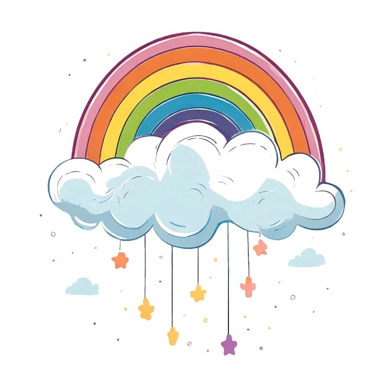 Cloud with rainbow